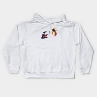 wall e romantic Kids Hoodie